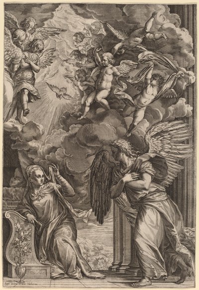Zwiastowanie autorstwa Cornelis Cort after Titian
