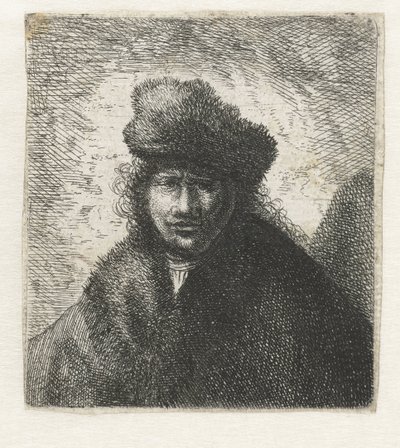 Autoportret w skośnej futrzanej czapce: biust autorstwa Cornelis Danckerts (I) (possibly)