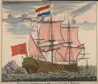 Holenderski okręt admiralski z 96 działami autorstwa Cornelis Danckerts