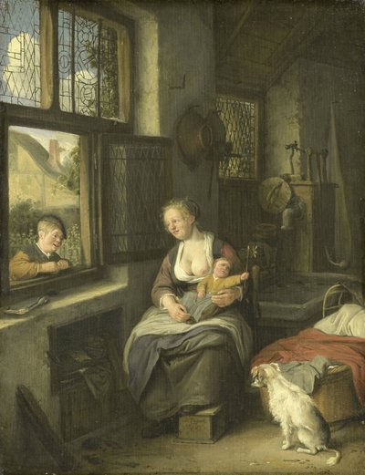 Matka z dziećmi autorstwa Cornelis Dusart