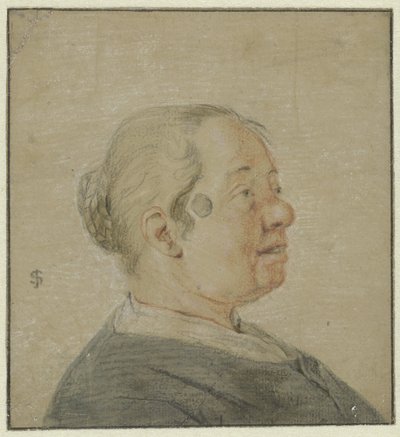 Popiersie kobiety, prawy profil autorstwa Cornelis Dusart