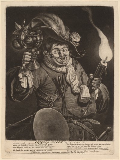 Przyjaciel Ceres i Bachusa autorstwa Cornelis Dusart