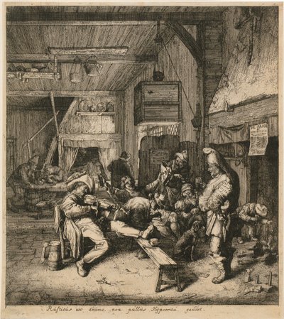 Skrzypek w gospodzie autorstwa Cornelis Dusart