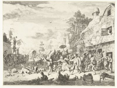 Wielkie targi wiejskie autorstwa Cornelis Dusart