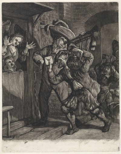 Loteria w Grootebroek, 1694 autorstwa Cornelis Dusart