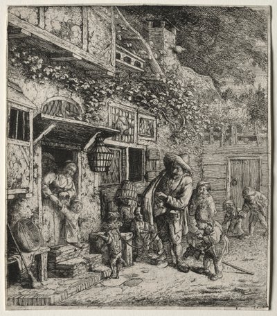 Tańczący pies. autorstwa Cornelis Dusart