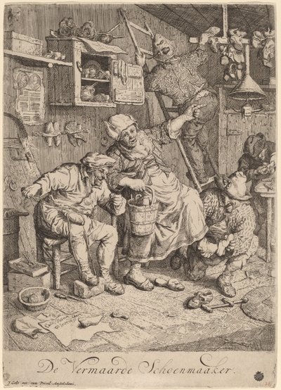Wesoły szewc autorstwa Cornelis Dusart