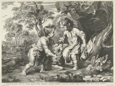 Jan Chrzciciel i Chrystus jako dzieci autorstwa Cornelis Galle (I) (possibly)