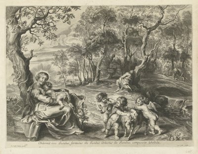 Odpocznij w locie do Egiptu autorstwa Cornelis Galle (I) (possibly)