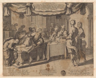 Chrystus gość u Szymona Faryzeusza autorstwa Cornelis Galle (I)