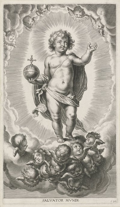 Dzieciątko Chrystus z kulą autorstwa Cornelis Galle (I)