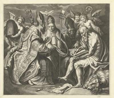 Czterej Ojcowie Kościoła autorstwa Cornelis Galle (I)
