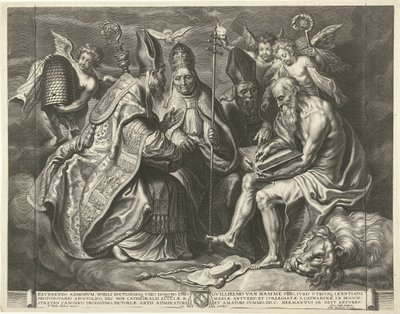 Czterech Ojców Kościoła autorstwa Cornelis Galle (I)