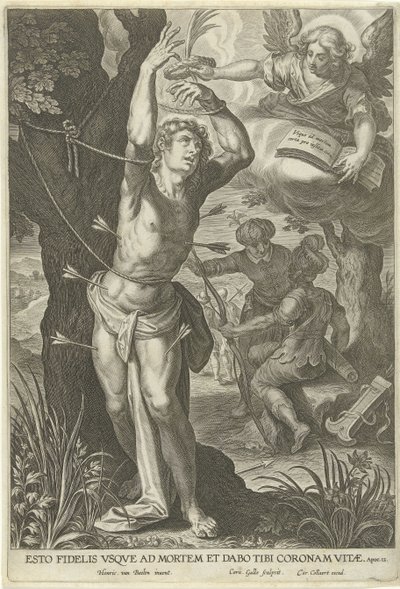 Męczeństwo św. Sebastiana autorstwa Cornelis Galle (I)