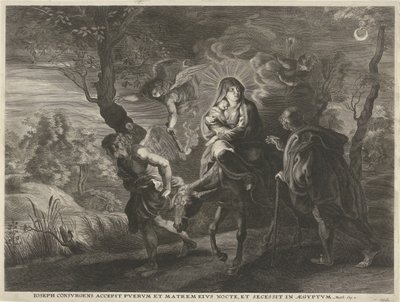 Lot do Egiptu autorstwa Cornelis Galle (I)