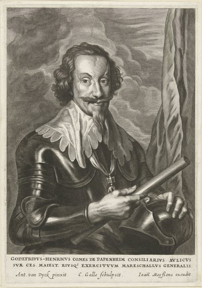 Portret Gottfrieda Heinricha, hrabiego Pappenheim autorstwa Cornelis Galle (II)