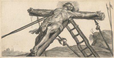 Podniesienie Chrystusa na krzyżu autorstwa Cornelis Galle II