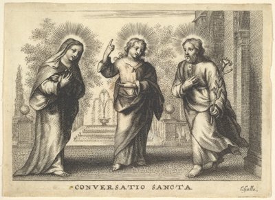 Święta rozmowa. autorstwa Cornelis Galle I