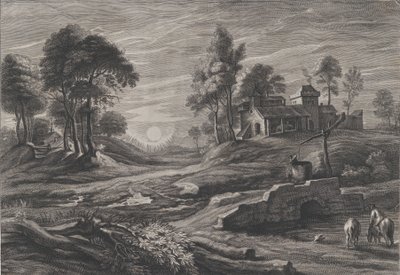 Pejzaż ze studnią, 1638-60. autorstwa Cornelis Galle I