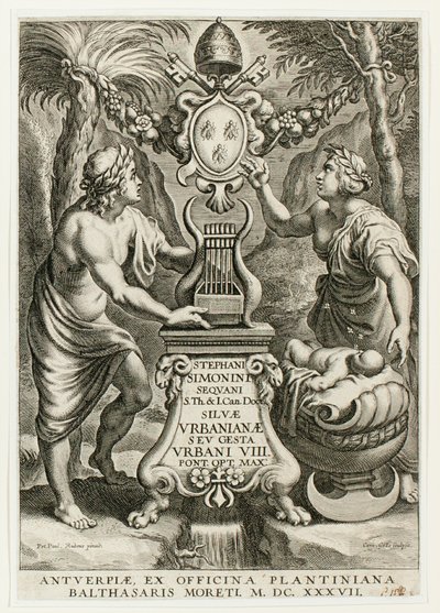 Strona tytułowa z Silvae Urbanianae autorstwa Cornelis Galle I