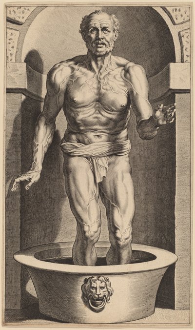 Seneka stojąca w wannie autorstwa Cornelis Galle I after Sir Peter Paul Rubens