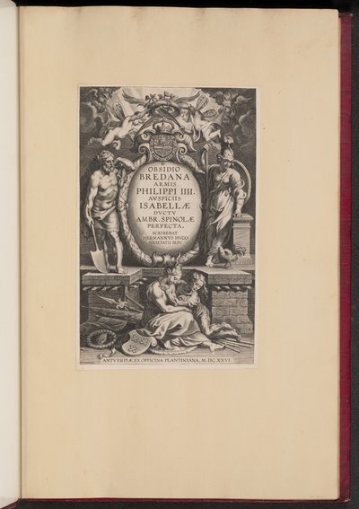 Strona tytułowa Hermana Hugo „Oblężenie Bredana” autorstwa Cornelis Galle I after Sir Peter Paul Rubens