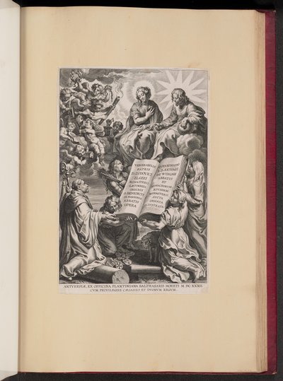 Strona tytułowa dla Louisa Blosiusa, Opera autorstwa Cornelis Galle I after Sir Peter Paul Rubens
