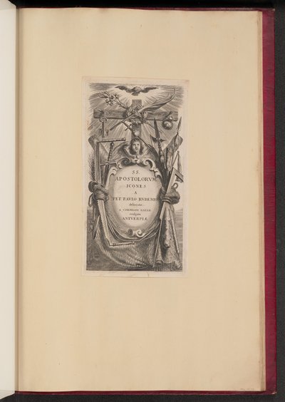 Tabliczka tytułowa SS. Ikony Apostolorum autorstwa Cornelis Galle I after Sir Peter Paul Rubens