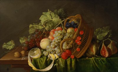 Martwa natura z koszem owoców, ok. 1654 autorstwa Cornelis de Heem