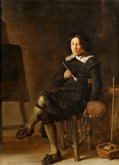 Autoportret ze sztalugą , 1629. autorstwa Cornelis Hermansz. Saftleven