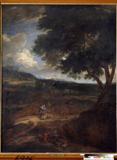 „Powrót Jakuba do ziemi Kanaan z żonami i dziećmi” (powrót Jakuba) Obraz Constantinus Cornelis Huysmans (1648-1727) Państwowe Muzeum Sztuki, Tula, Rosja autorstwa Cornelis Huysmans