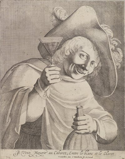 Mężczyzna ze szklanką autorstwa Cornelis I Danckerts