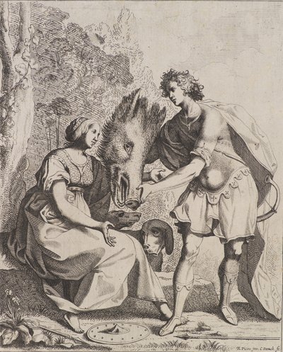 Meleager i Atalanta autorstwa Cornelis I Danckerts