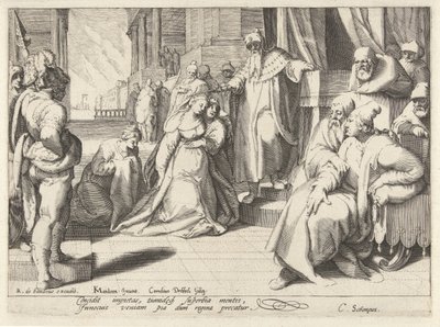 Estera przed Aswerusem autorstwa Cornelis Jacobsz. Drebbel