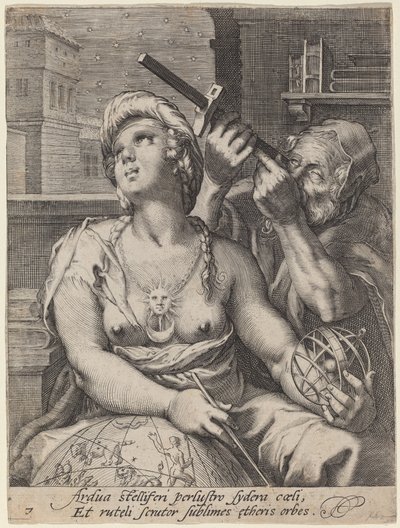 Astronomia autorstwa Cornelis Jacobsz Drebbel, after Hendrik Goltzius