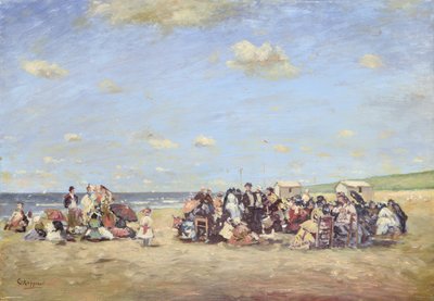 Na plaży (olej na pokładzie) autorstwa Cornelis Koppenol