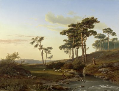 Wieczorny nastrój z pasterzem autorstwa Cornelis Lieste (signed by artist)