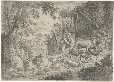 Pasterz z kozami i krowami autorstwa Cornelis Matthieu