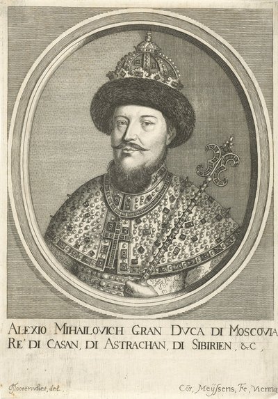 Portret cara Rosji Aleksego I Michajłowicza 1629-1676, 1670 autorstwa Cornelis Meyssens