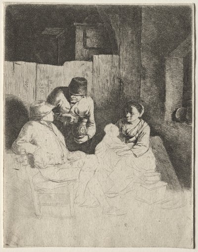 Matka siedząca w gospodzie, połowa XVII wieku. autorstwa Cornelis Pietersz Bega