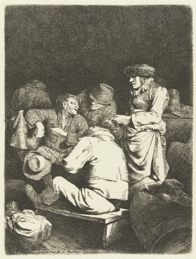 Gospodyni i firma w karczmie autorstwa Cornelis Pietersz. Bega