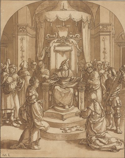 Wyrok Salomona autorstwa Cornelis Ploos van Amstel (signed by artist)