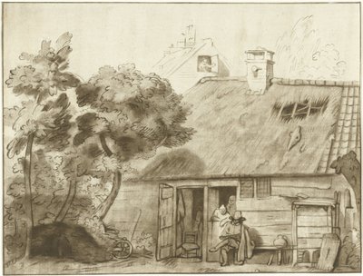 Rysownik dla farmy autorstwa Cornelis Ploos van Amstel (signed by artist)