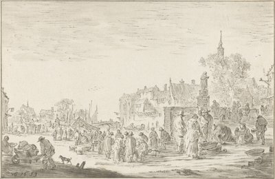 Targ Rybny autorstwa Cornelis Ploos van Amstel (signed by artist)