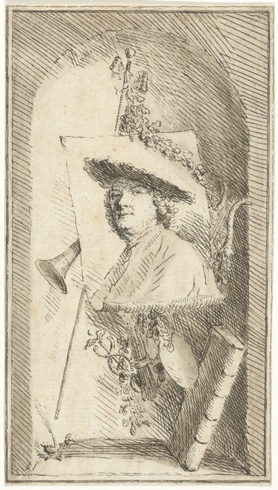 Autoportret Cornelisa Ploosa van Amstela autorstwa Cornelis Ploos van Amstel (signed by artist)