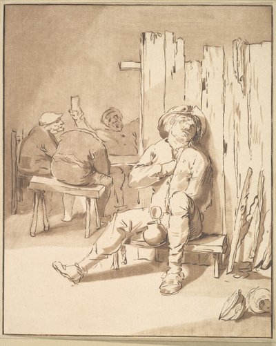 Pijany rolnik w karczmie, 1775. autorstwa Cornelis Ploos van Amstel