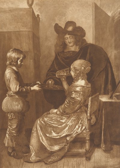 Pan i pani ze stronicą autorstwa Cornelis Ploos van Amstel
