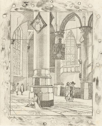 Kerkinterieur autorstwa Cornelis Ploos van Amstel