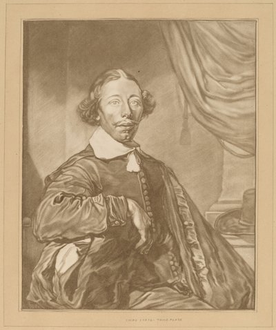 Portret siedzącego mężczyzny autorstwa Cornelis Ploos van Amstel