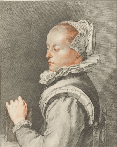 Portret młodej kobiety autorstwa Cornelis Ploos van Amstel